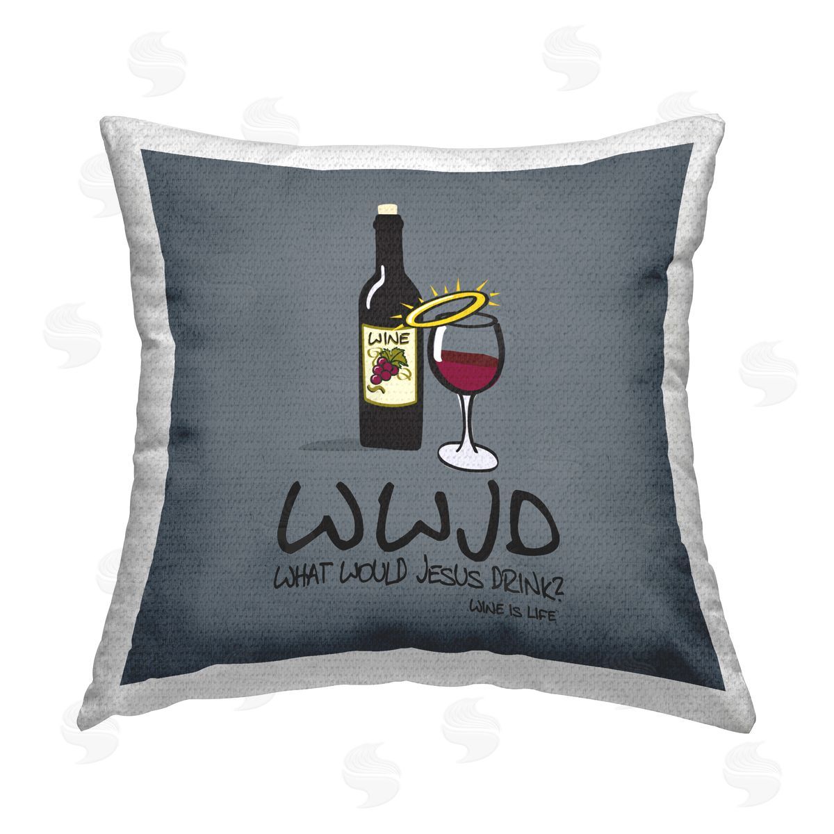 WIL What Would Jesus Drink Outdoor Quick-Dry Polyester Printed Throw Pillow