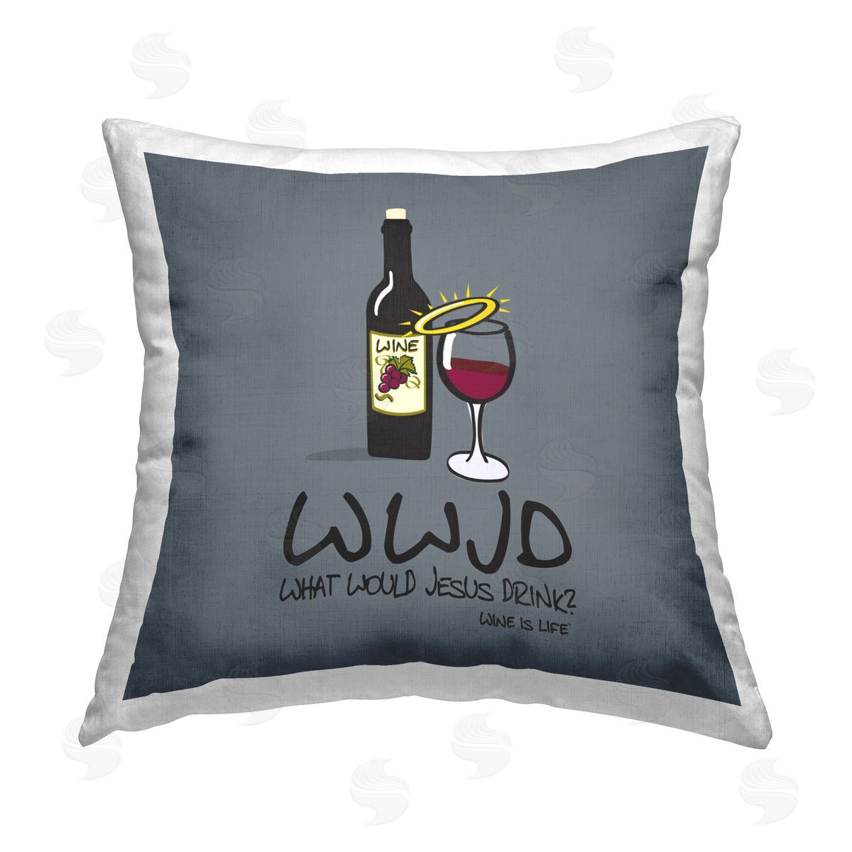 WIL What Would Jesus Drink Printed Plush Polyester Throw Pillow