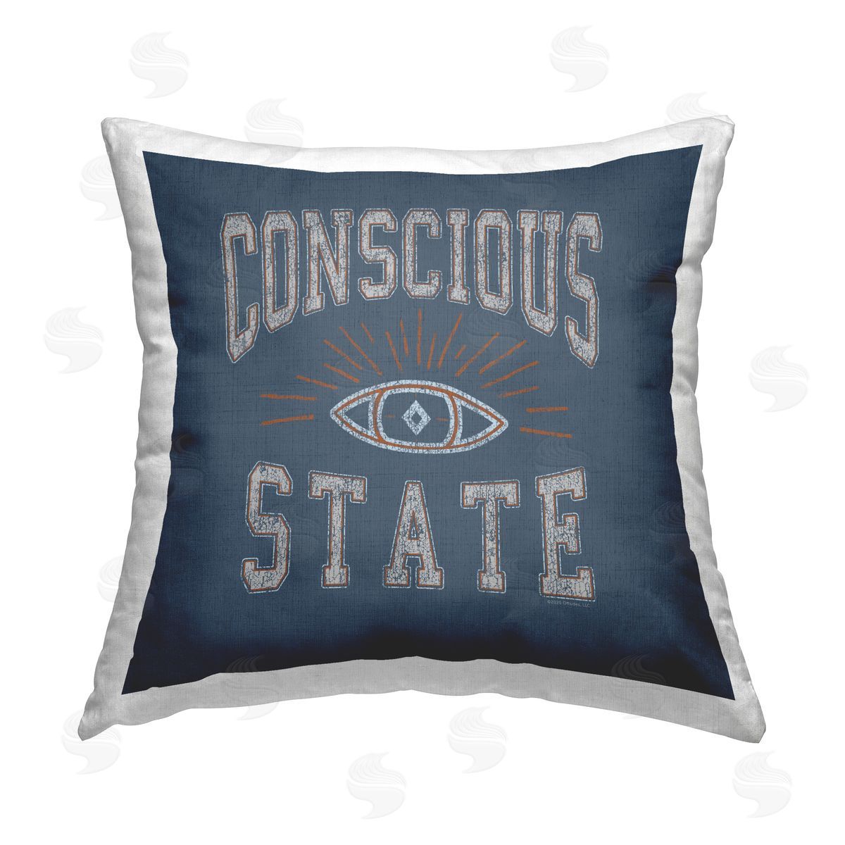 Higher Learning/Life Is High Conscious State Varsity Style Printed Plush Polyester Throw Pillow