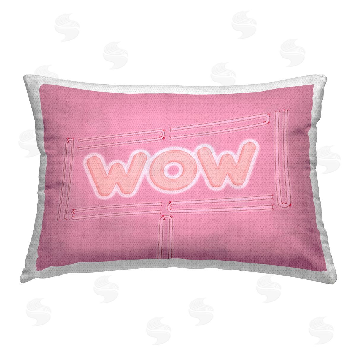SunDance Group LLC Wow Neon Lights Style Outdoor Quick-Dry Polyester Printed Throw Pillow