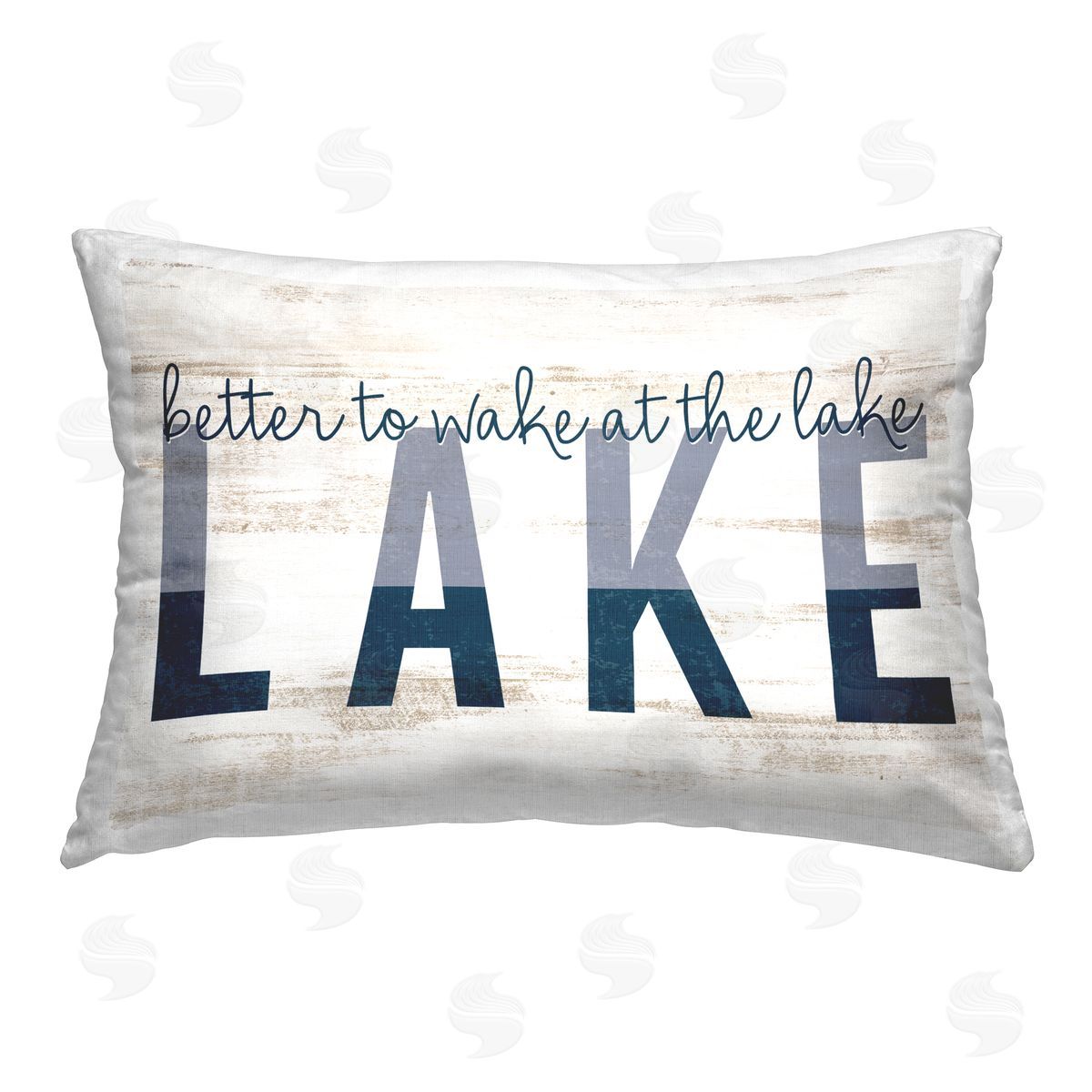 Kim Allen Wake at Lake Rustic Printed Plush Polyester Throw Pillow