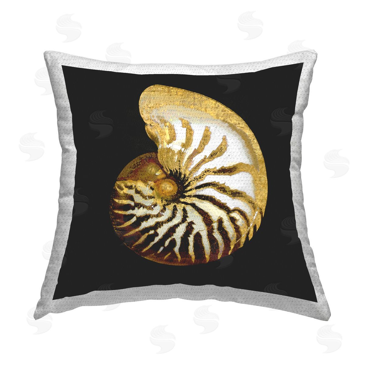 Caroline Kelly Spiral Patterned Shell Outdoor Quick-Dry Polyester Printed Throw Pillow