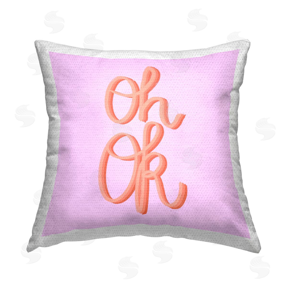Ashley Singleton Oh Ok Script Outdoor Quick-Dry Polyester Printed Throw Pillow