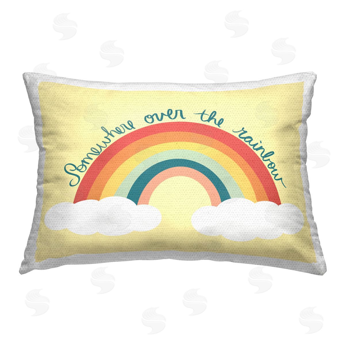 Ashley Singleton Somewhere Over Rainbow Outdoor Quick-Dry Polyester Printed Throw Pillow
