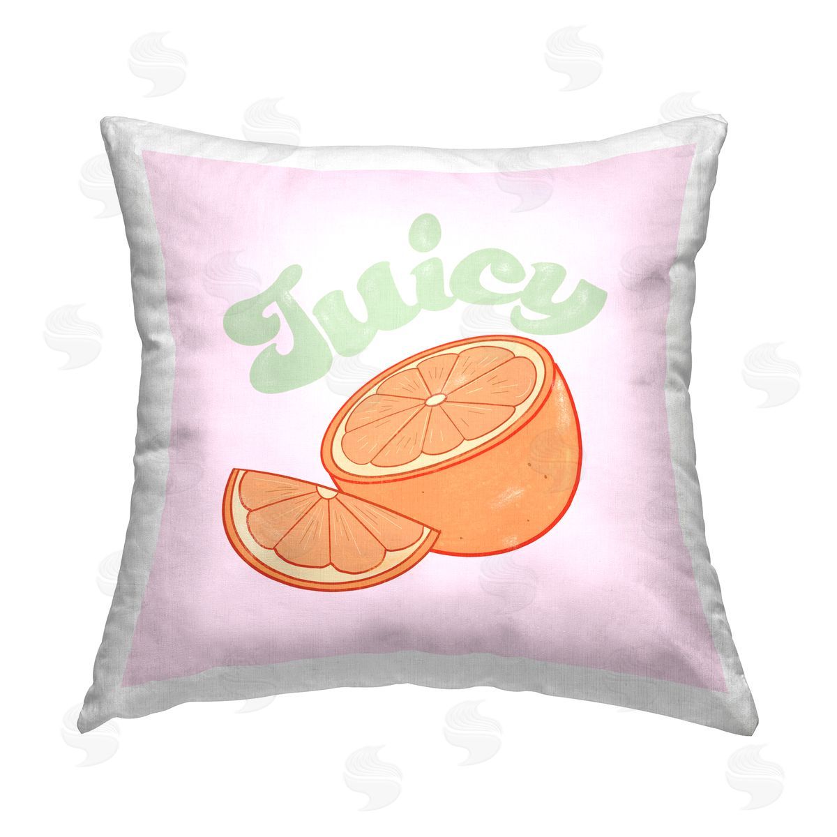 Ashley Singleton Juicy Citrus Slice Printed Plush Polyester Throw Pillow