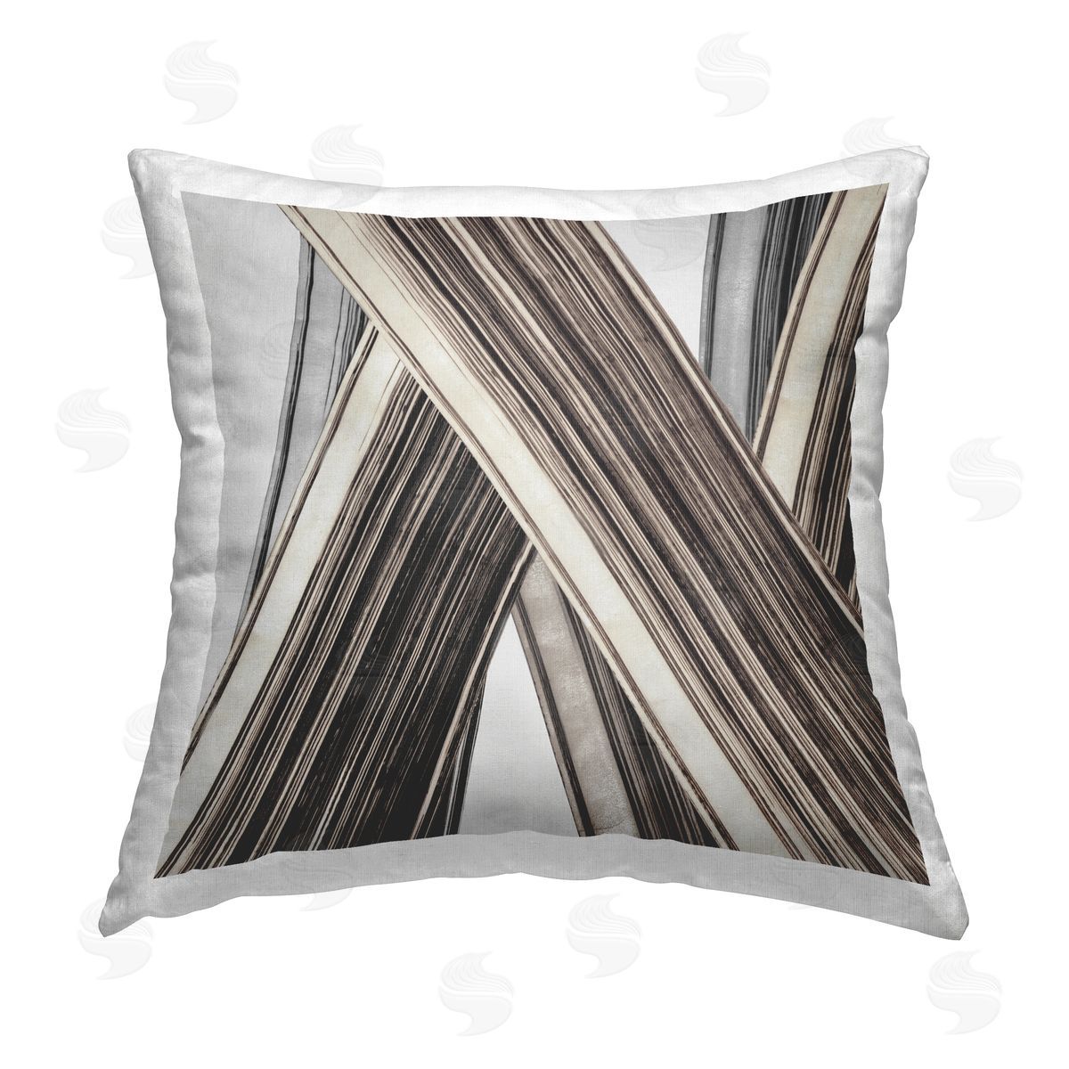 PI Studio Intersecting Lines Abstract Printed Plush Polyester Throw Pillow