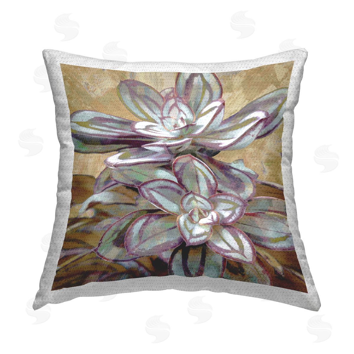 Lindsay Benson Rustic Desert Succulents Outdoor Quick-Dry Polyester Printed Throw Pillow