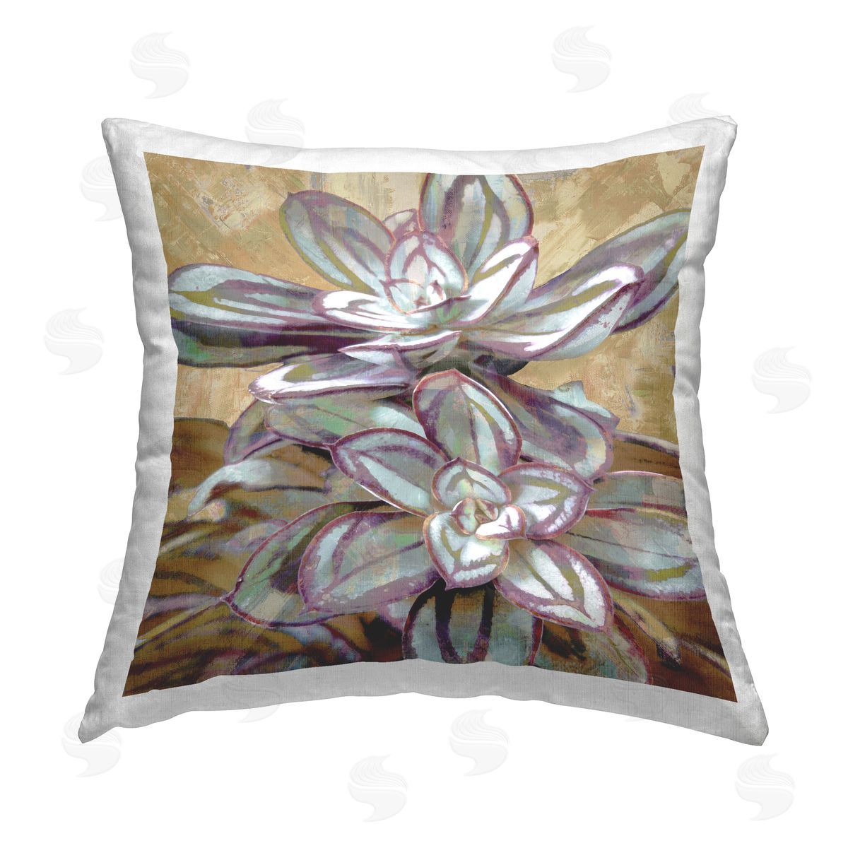 Lindsay Benson Rustic Desert Succulents Printed Plush Polyester Throw Pillow