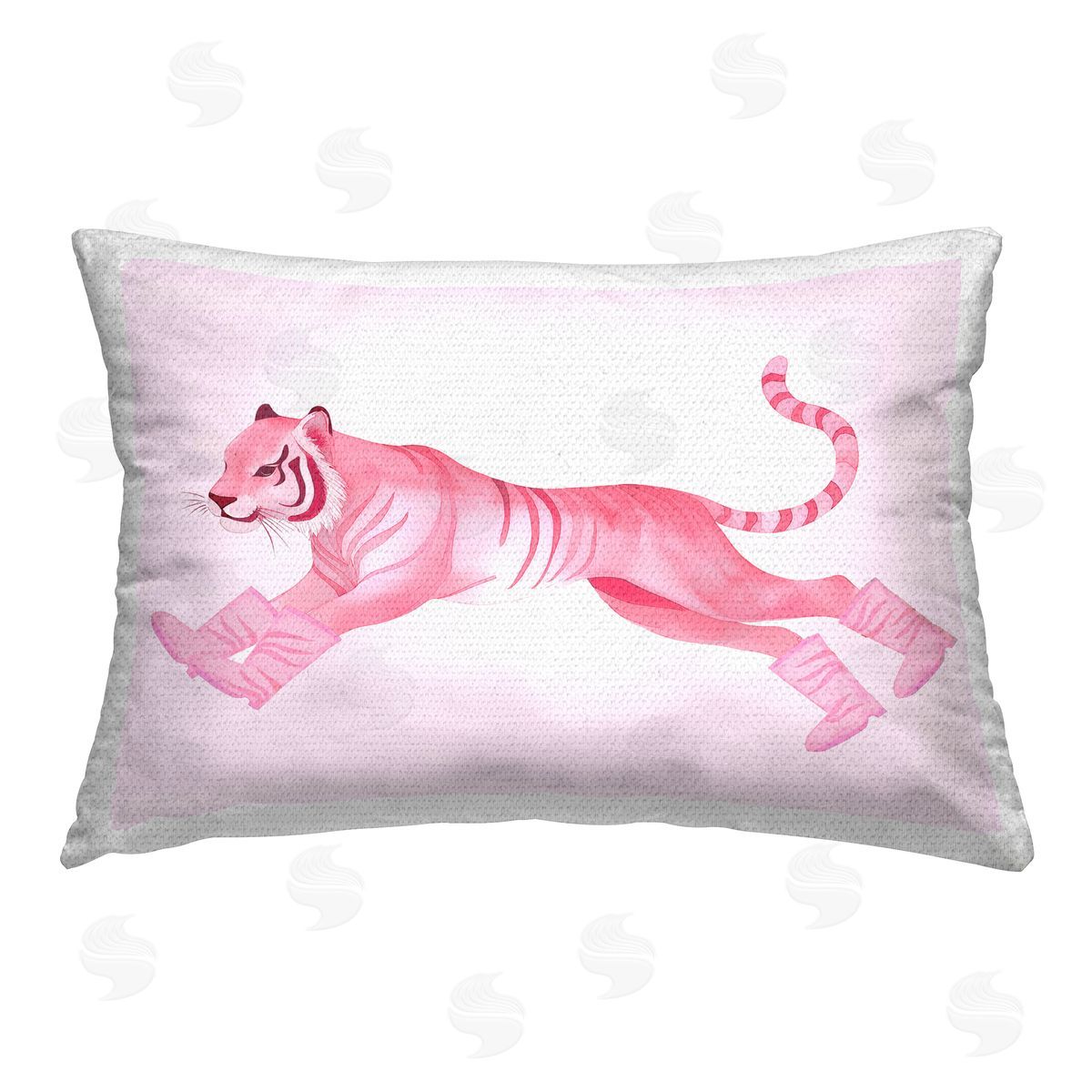 Stupell Studio Running Tiger in Boots Outdoor Quick-Dry Polyester Printed Throw Pillow