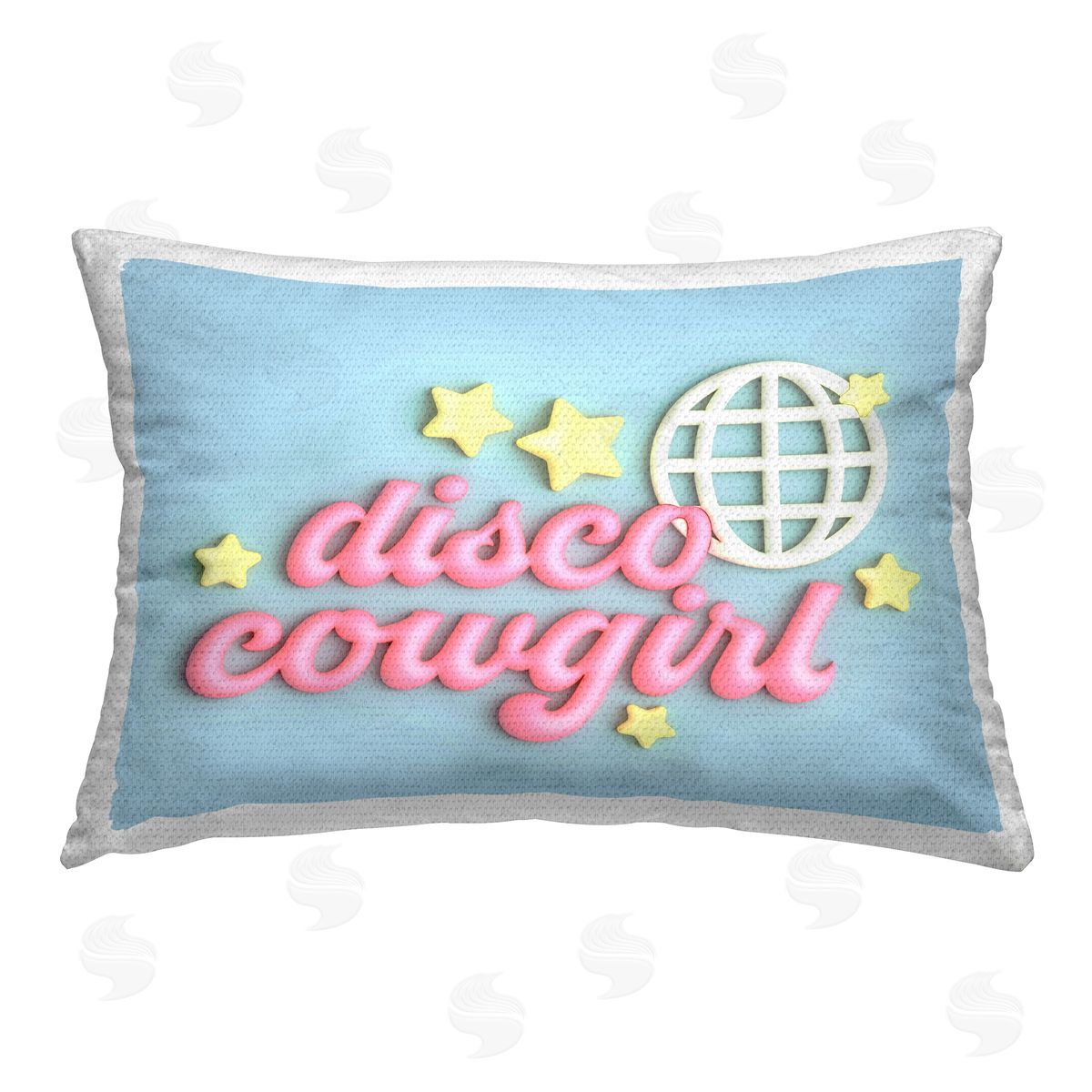 Ziwei Li Glam Disco Cowgirl Outdoor Quick-Dry Polyester Printed Throw Pillow