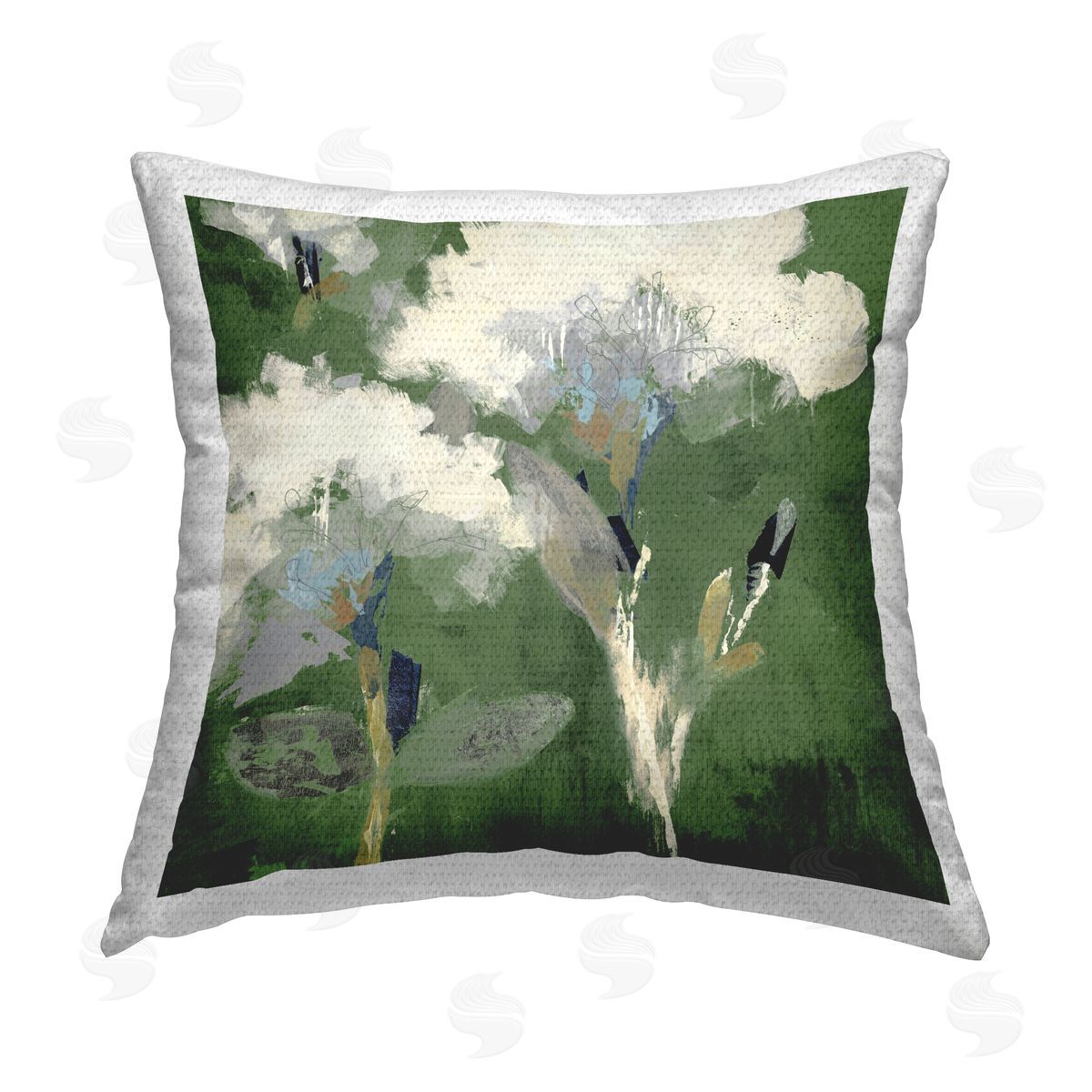 Liz Jardine Abstract Botanical Buds Outdoor Quick-Dry Polyester Printed Throw Pillow