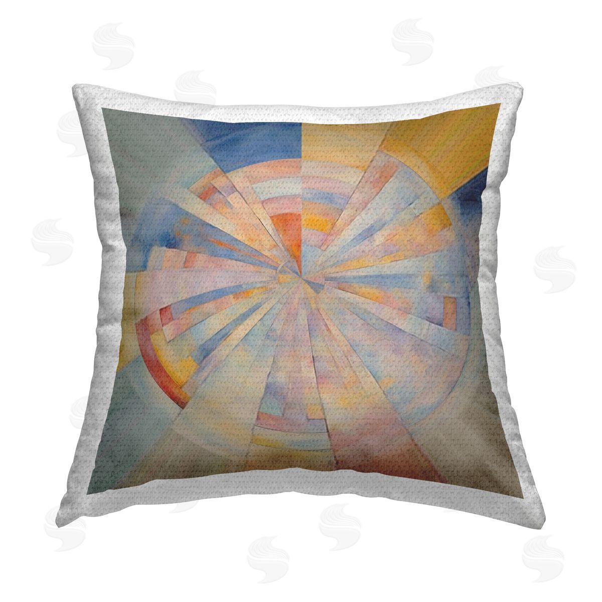 Noah Bay Circle In Abstraction Outdoor Quick-Dry Polyester Printed Throw Pillow