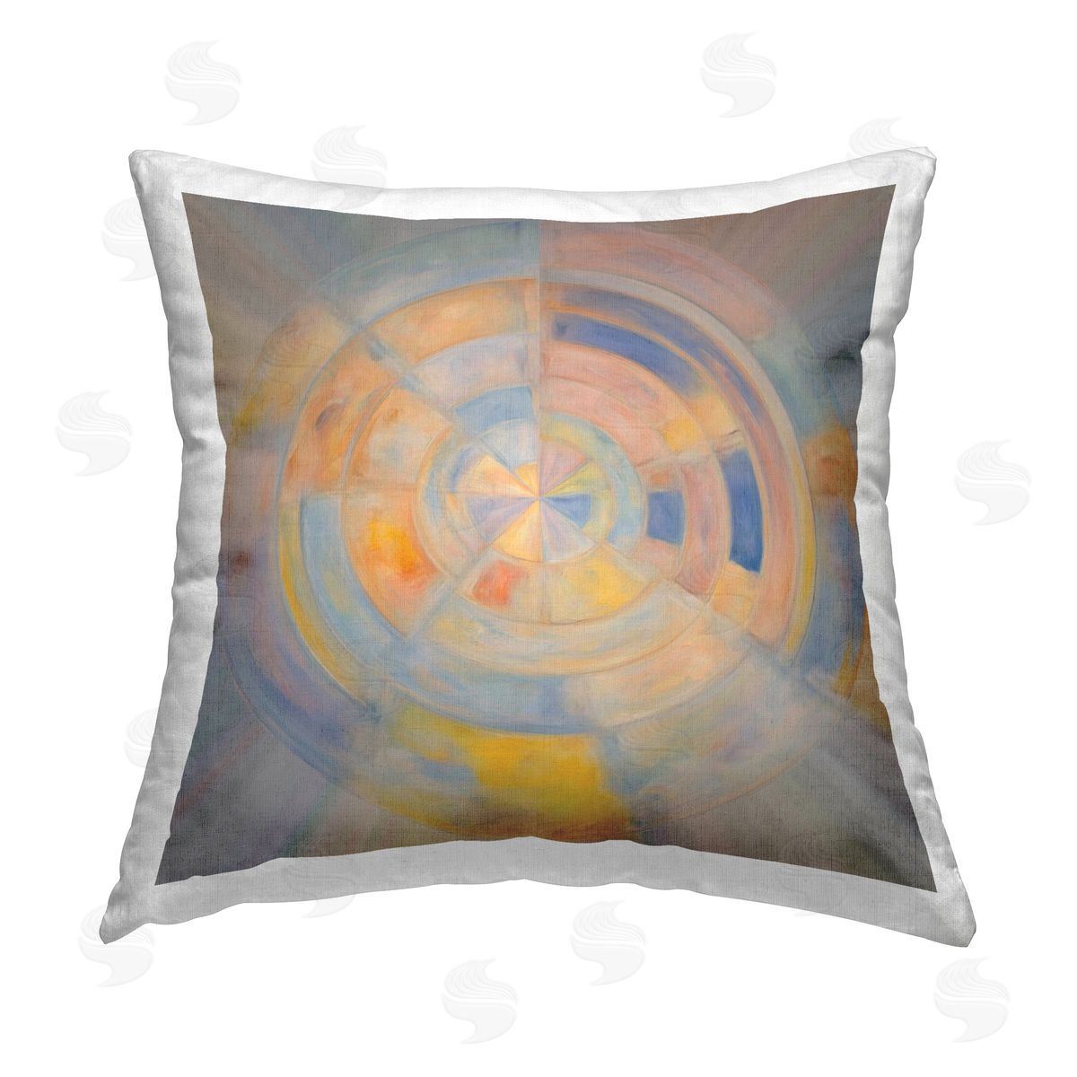 Noah Bay Geometric Circle Out Printed Plush Polyester Throw Pillow