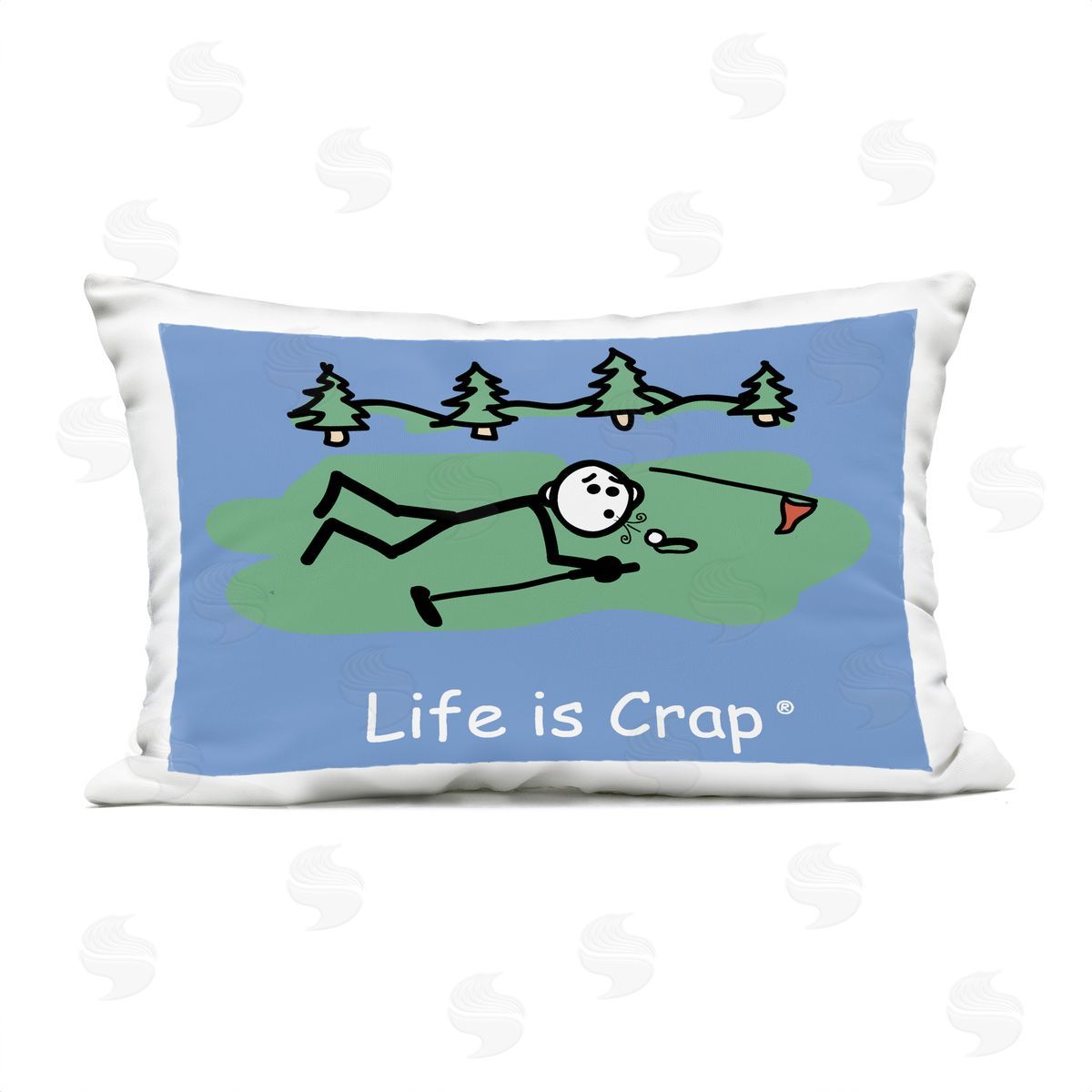 LIC Funny Golf Blow Outdoor Quick-Dry Polyester Printed Throw Pillow