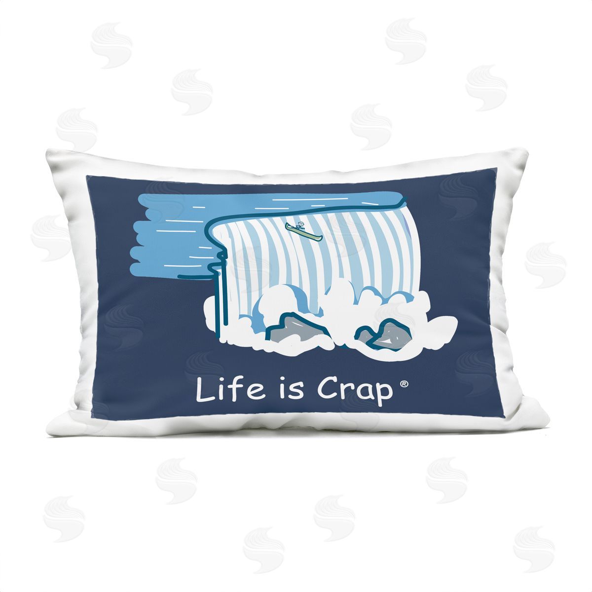 LIC Funny Canoe Falls Outdoor Quick-Dry Polyester Printed Throw Pillow
