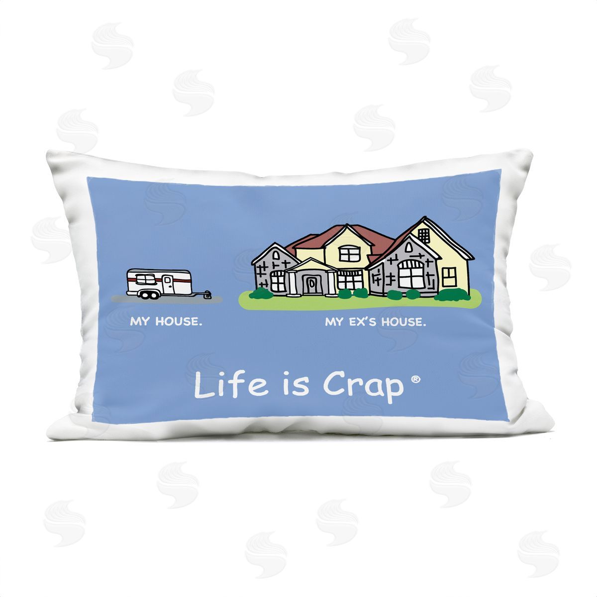 LIC Funny My House Outdoor Quick-Dry Polyester Printed Throw Pillow