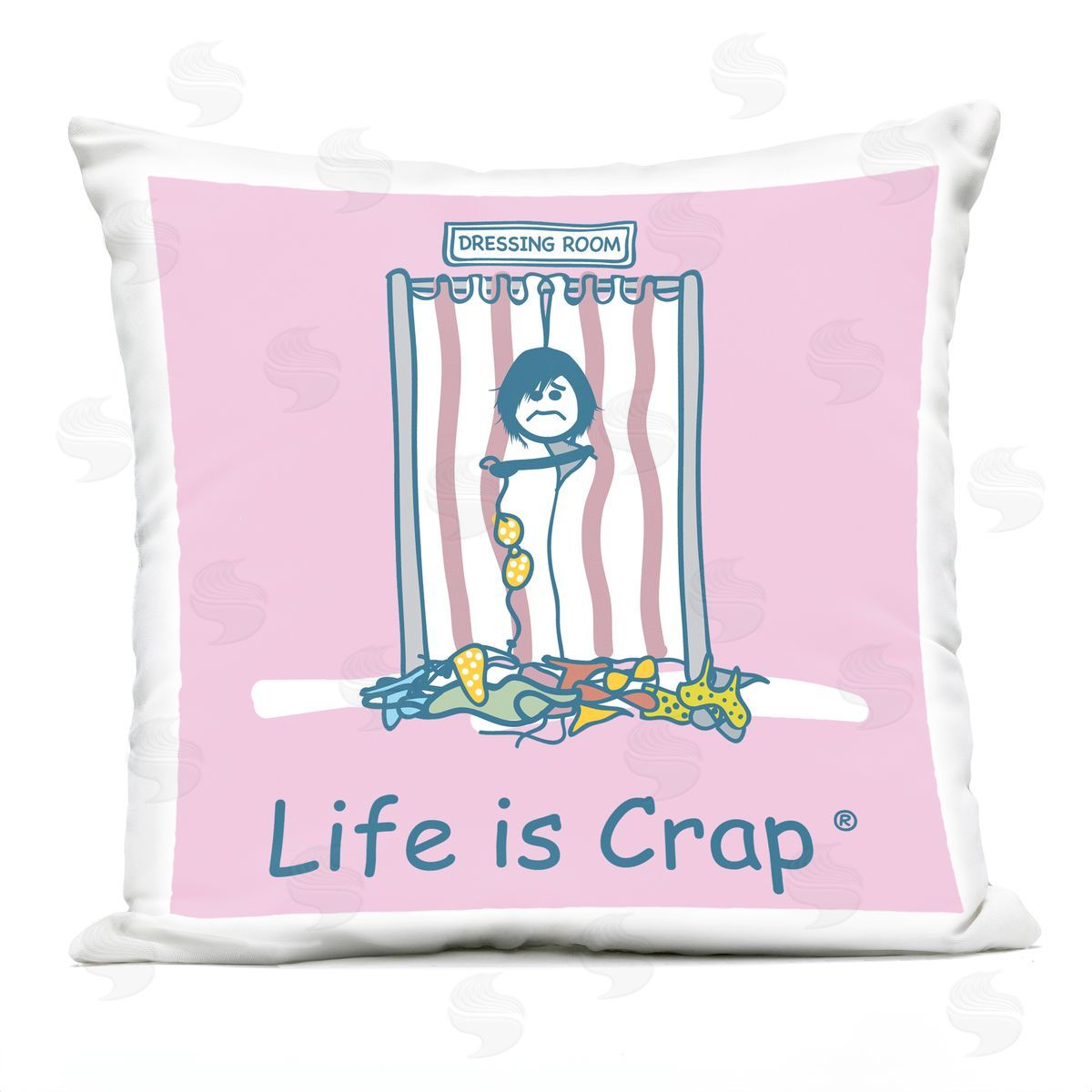 LIC Swimsuit Dressing Room Outdoor Quick-Dry Polyester Printed Throw Pillow