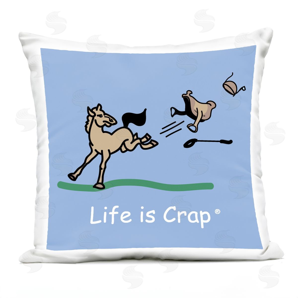 LIC Horse Kicking Saddle Outdoor Quick-Dry Polyester Printed Throw Pillow