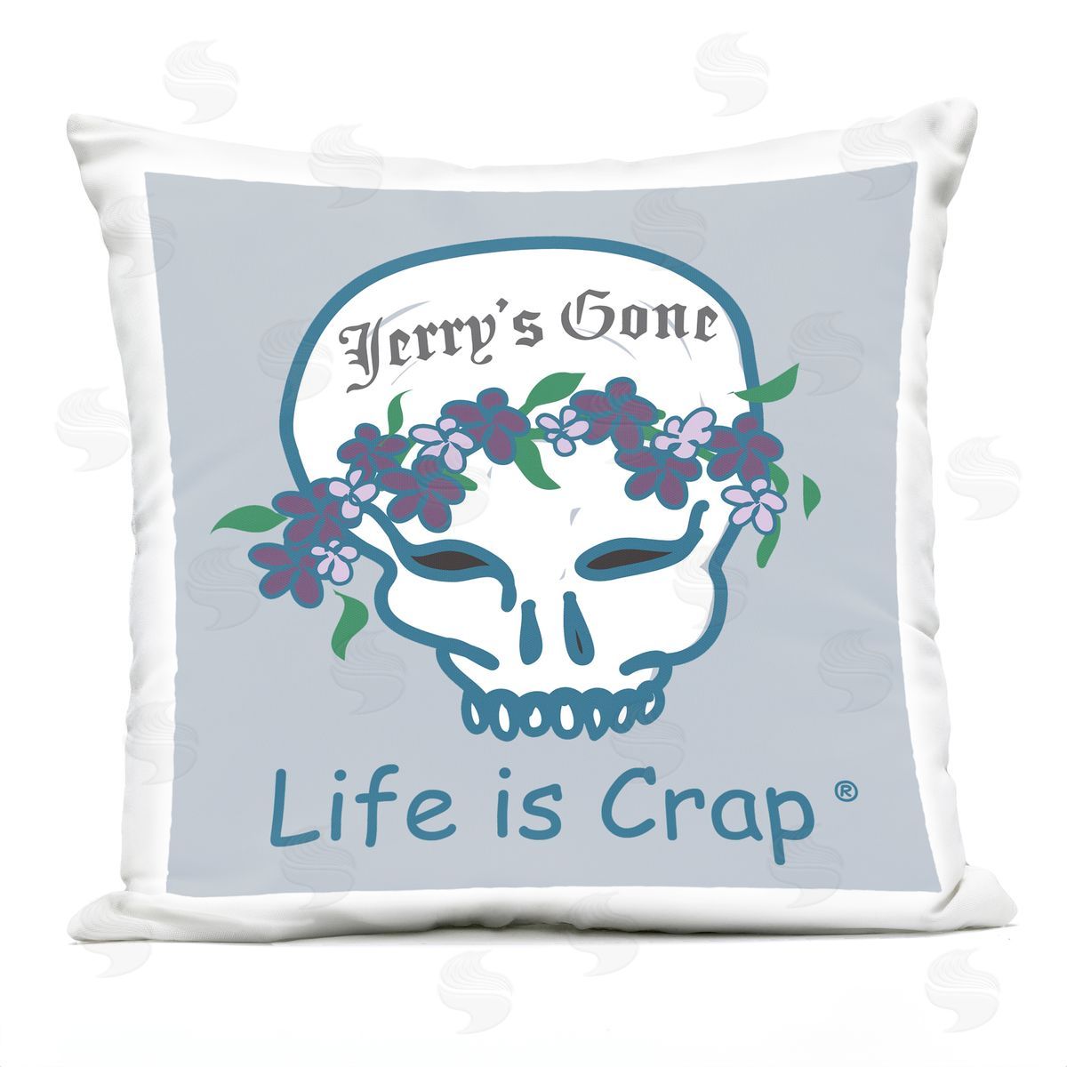 LIC Jerry's Gone Skull Outdoor Quick-Dry Polyester Printed Throw Pillow