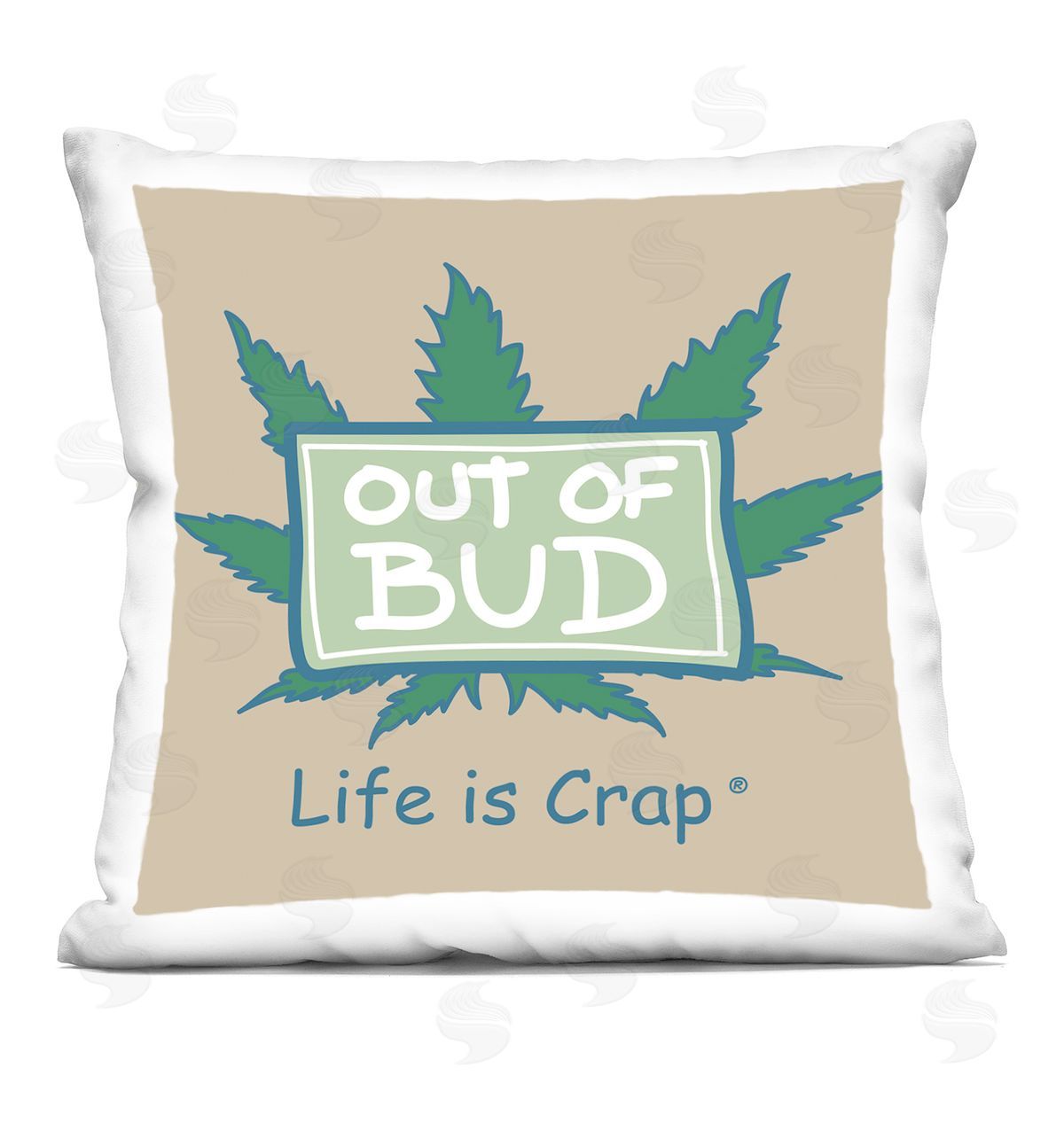 LIC Funny Out Of Bud Printed Plush Polyester Throw Pillow