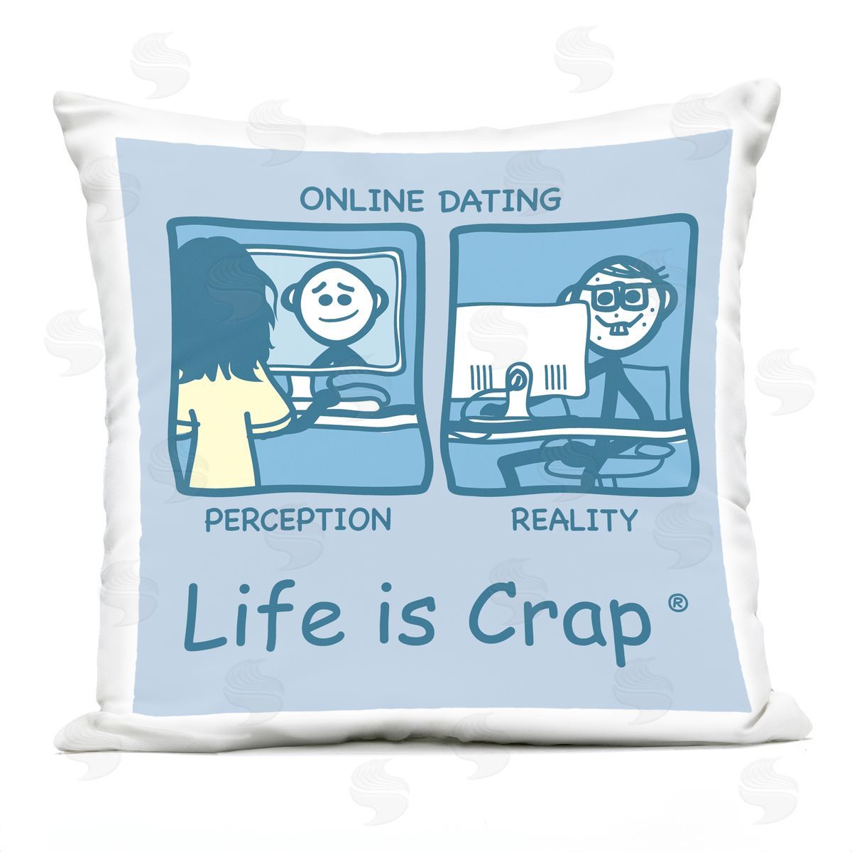 LIC Perception and Reality Dating Outdoor Quick-Dry Polyester Printed Throw Pillow