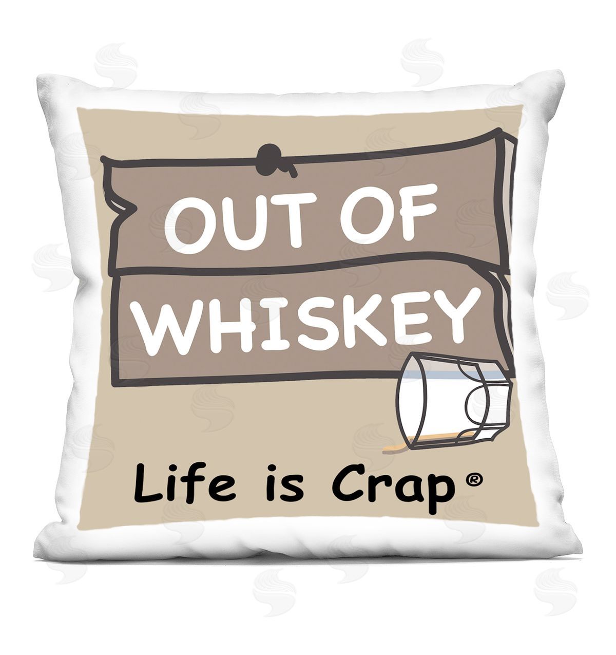 LIC Out Of Whiskey Printed Plush Polyester Throw Pillow