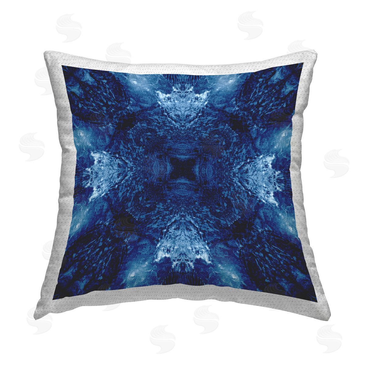 El Perkin Symmetrical Tie Dye Pattern Outdoor Quick-Dry Polyester Printed Throw Pillow