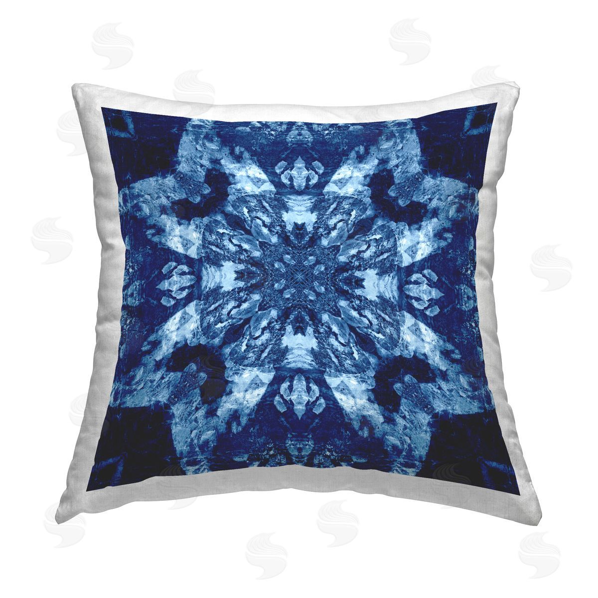El Perkin Geometric Symmetry Pattern Printed Plush Polyester Throw Pillow