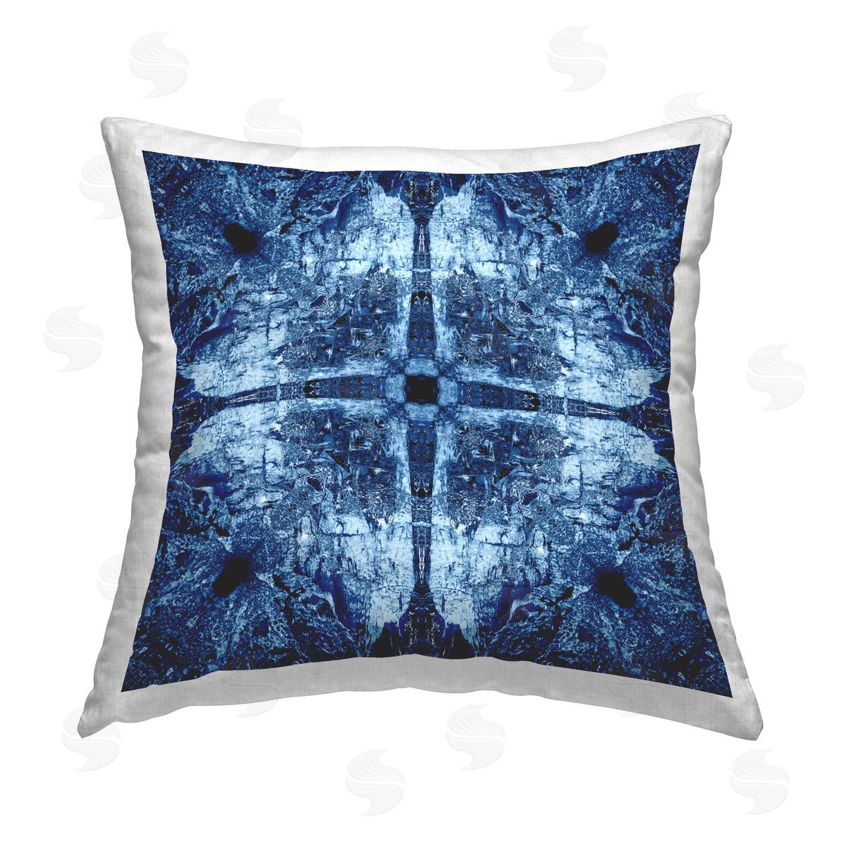 El Perkin Modern Mosaic Pattern Printed Plush Polyester Throw Pillow