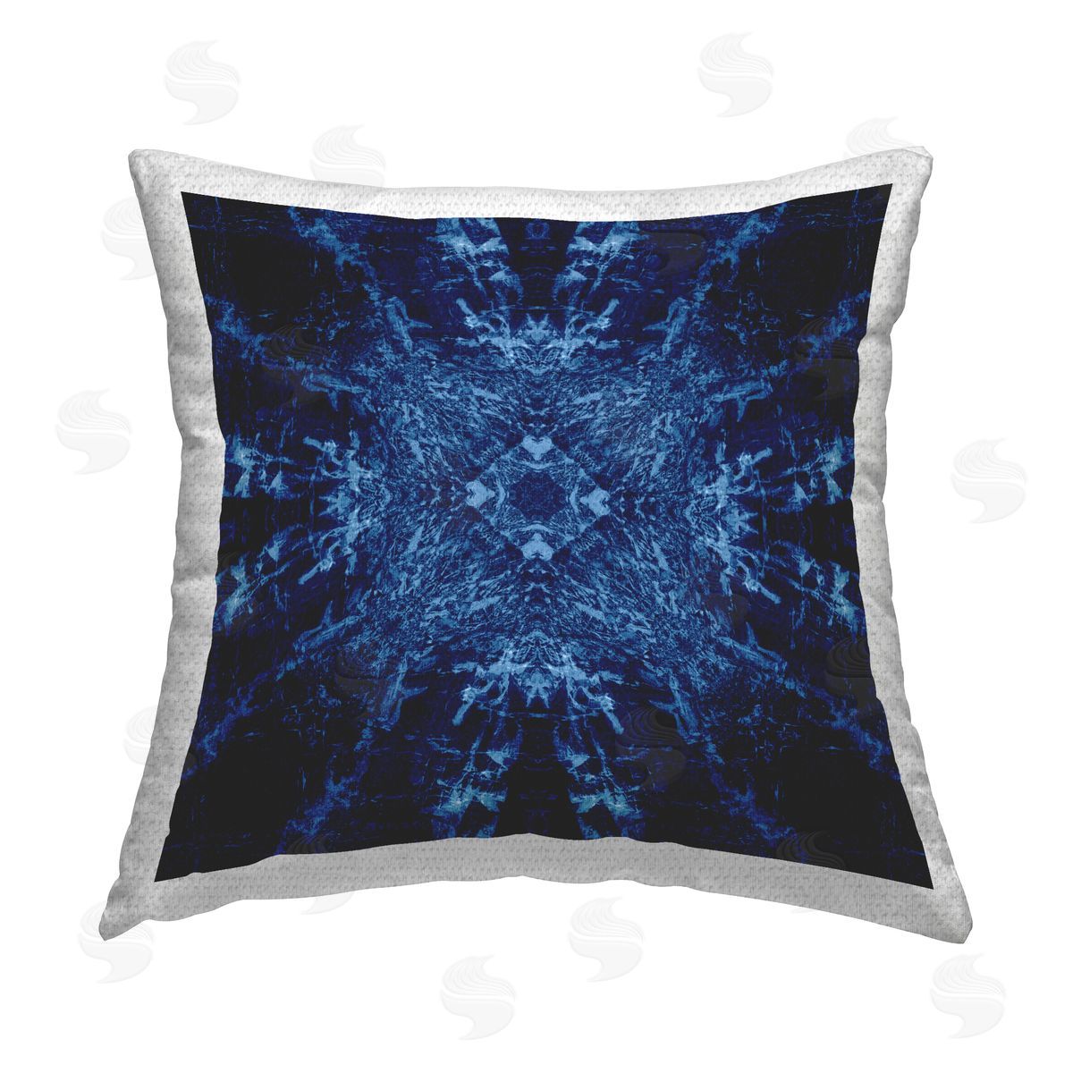 El Perkin Dark Tie Dye Style Outdoor Quick-Dry Polyester Printed Throw Pillow