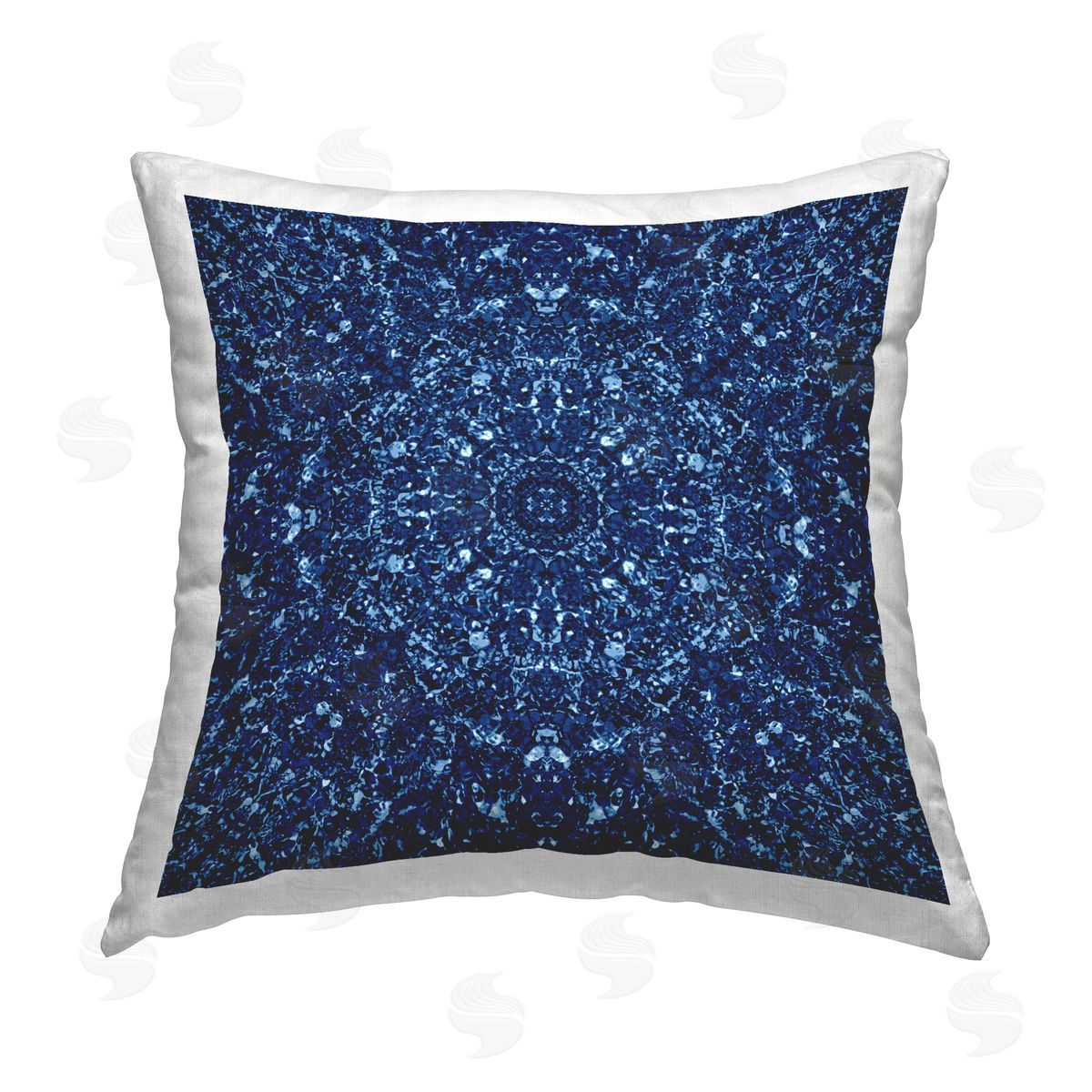 El Perkin Geometric Mosaic Pattern Printed Plush Polyester Throw Pillow