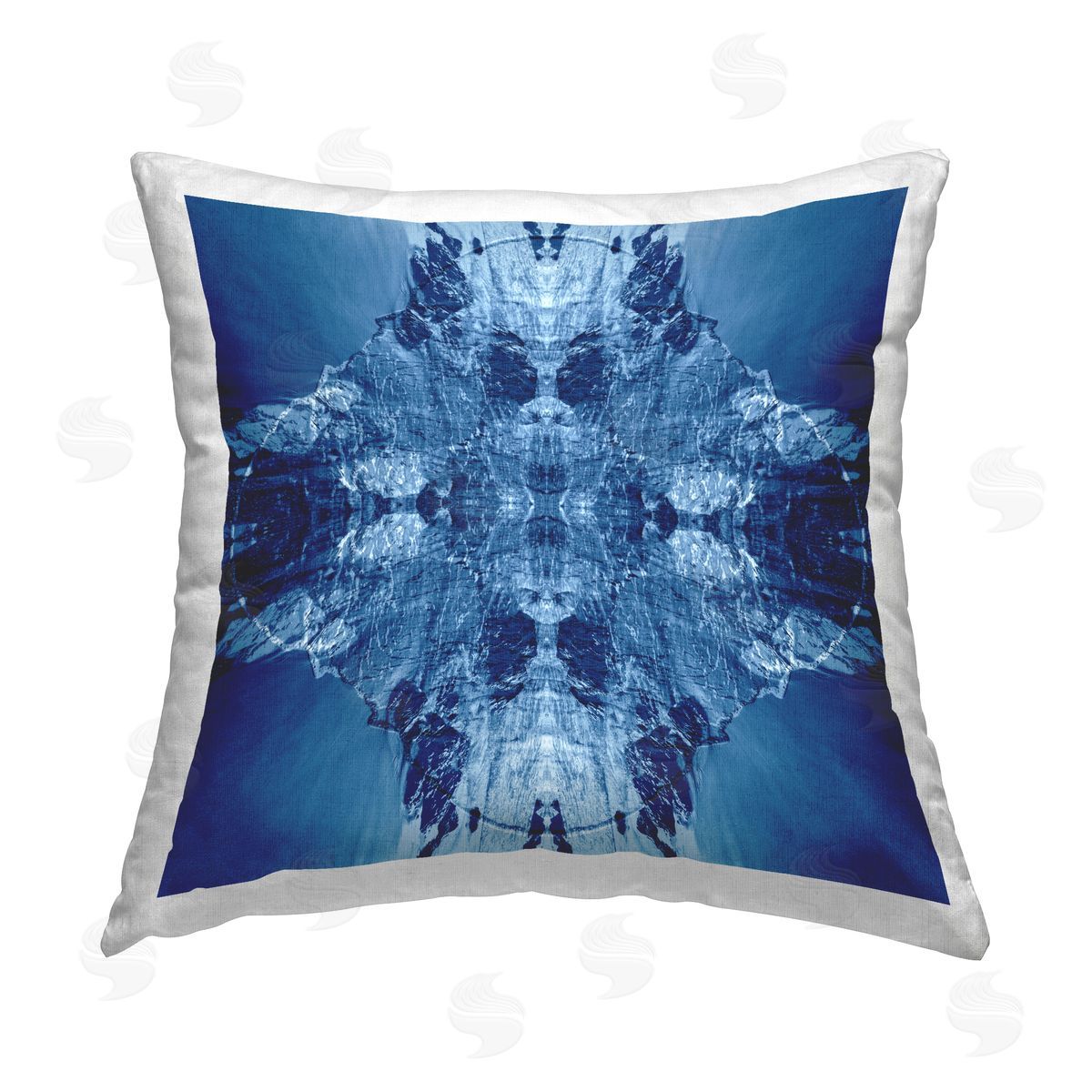 El Perkin Mirrored Symmetry Pattern Printed Plush Polyester Throw Pillow