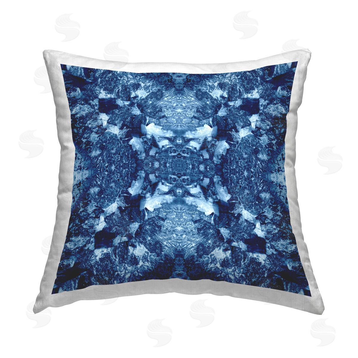 El Perkin Mosaic Tie Dye Pattern Printed Plush Polyester Throw Pillow