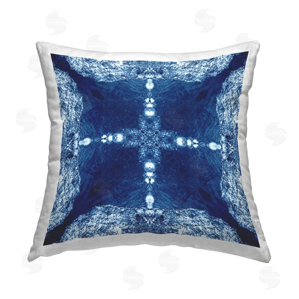 El Perkin Elegant Mosaic Style Pattern Printed Plush Polyester Throw Pillow