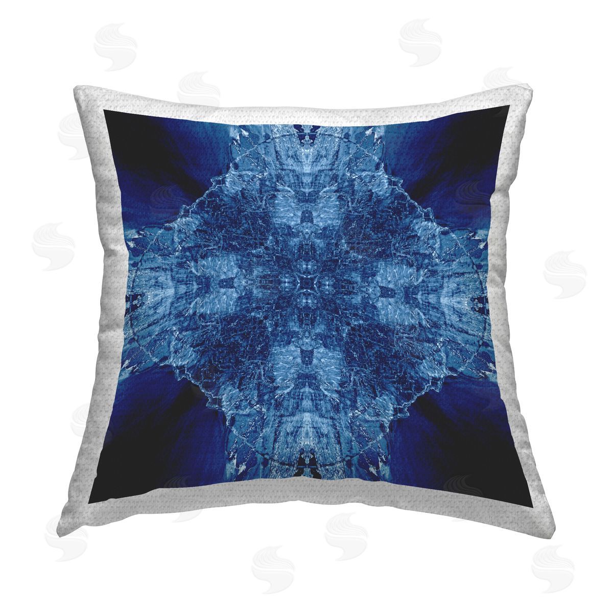 El Perkin Blue Balanced Tie Dye Outdoor Quick-Dry Polyester Printed Throw Pillow