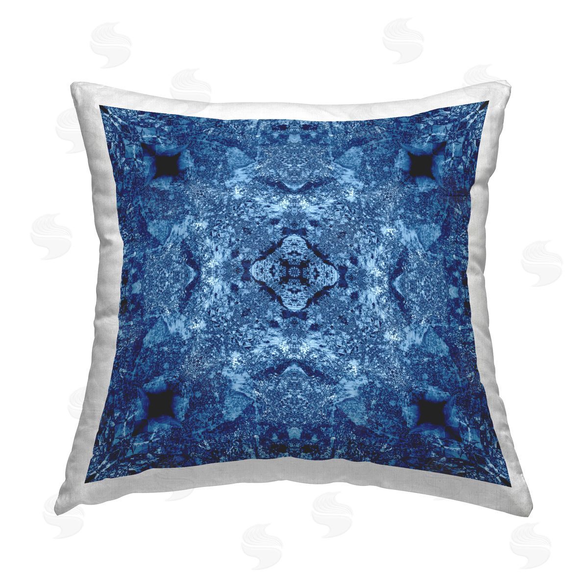 El Perkin Detailed Mosaic Motif Printed Plush Polyester Throw Pillow