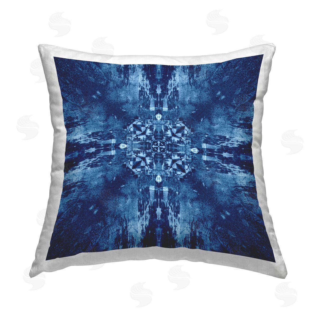 El Perkin Mosaic Tie Dye Motif Printed Plush Polyester Throw Pillow