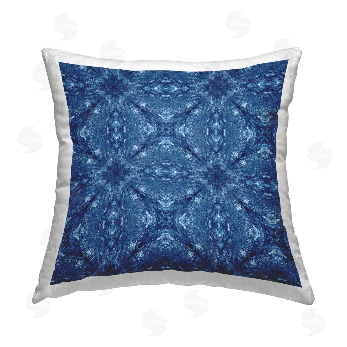 El Perkin Patterned Mosaic Tile Printed Plush Polyester Throw Pillow