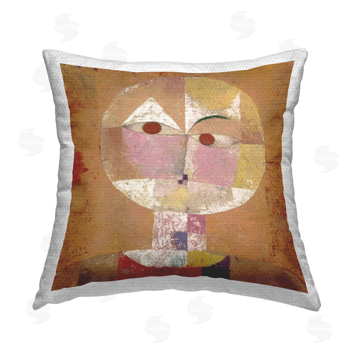 one1000paintings Classic Senecio Paul Klee Outdoor Quick-Dry Polyester Printed Throw Pillow