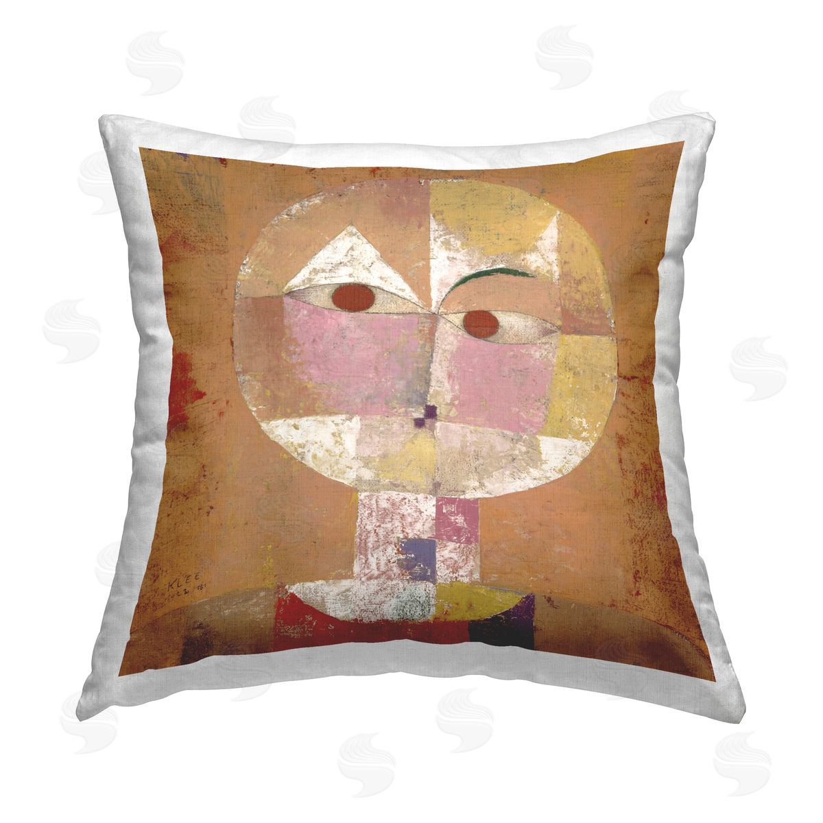 one1000paintings Classic Senecio Paul Klee Printed Plush Polyester Throw Pillow