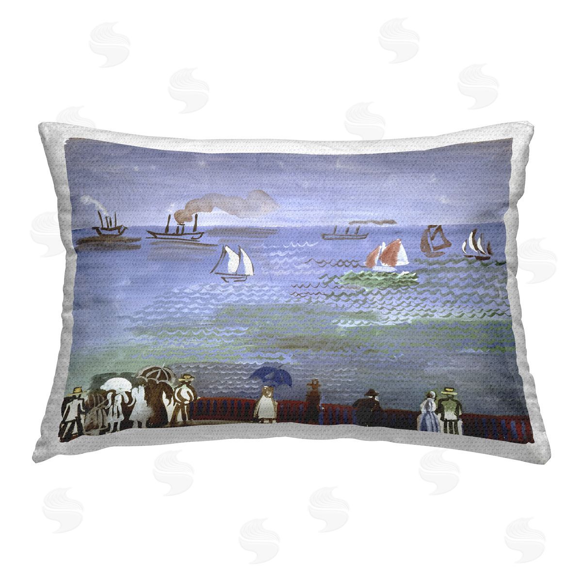 one1000paintings Kirchner Painting of Woman Outdoor Quick-Dry Polyester Printed Throw Pillow