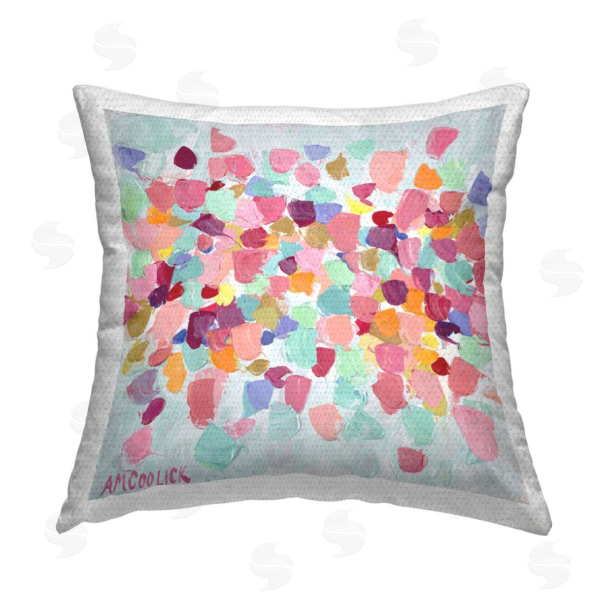 Ann Marie Coolick Pastel Hue Splotches Outdoor Quick-Dry Polyester Printed Throw Pillow