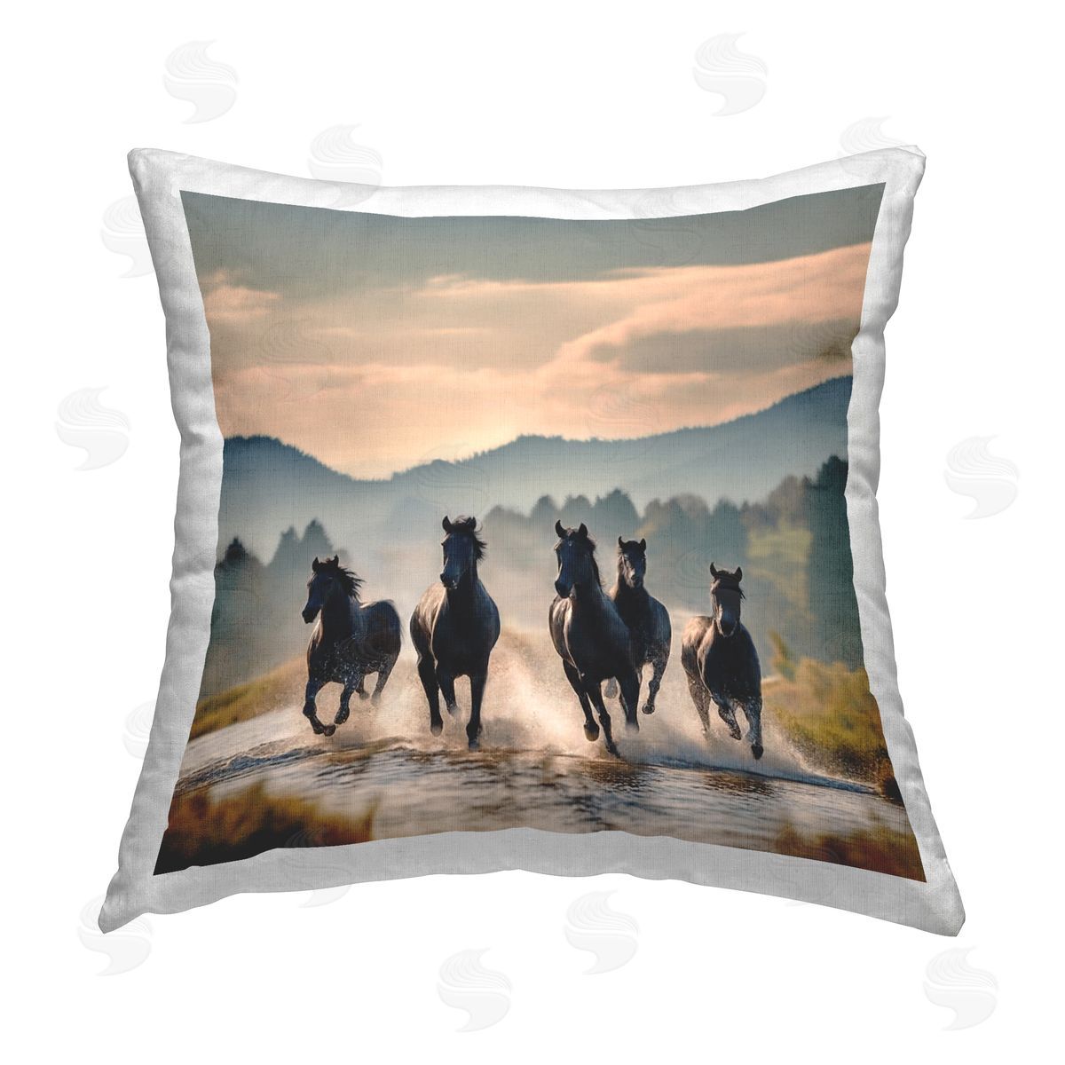 Noah Bay California Cruise Antique Car Printed Plush Polyester Throw Pillow