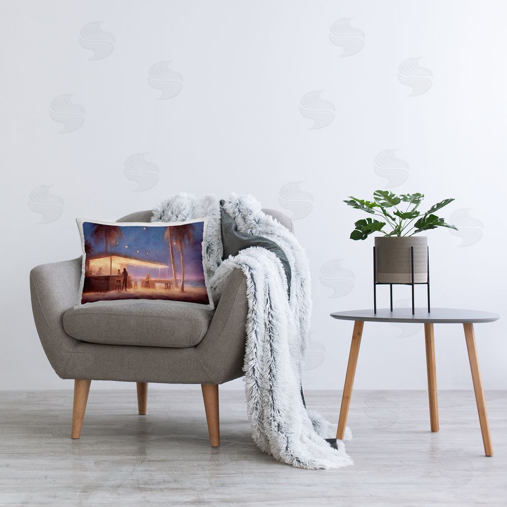 Noah Bay Cheetah On Patrol Printed Plush Polyester Throw Pillow On Chair