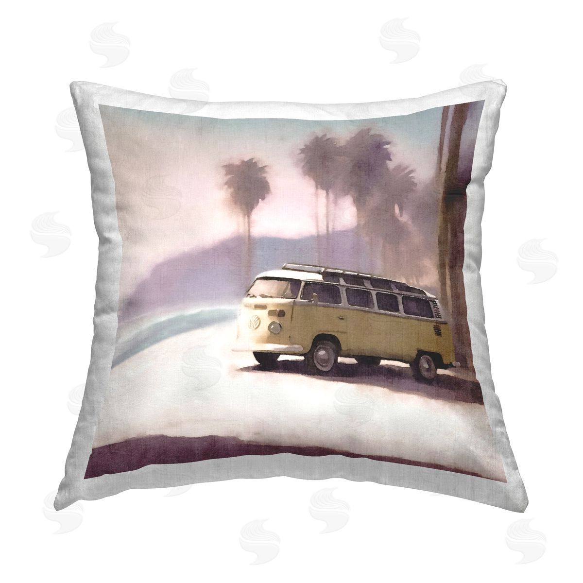 Noah Bay Galloping Stallions Splash Printed Plush Polyester Throw Pillow