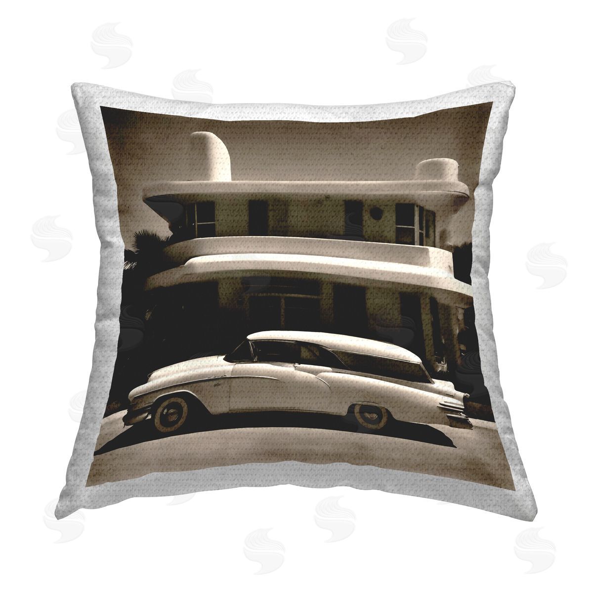 Noah Bay Sleek Classic Car Outdoor Quick-Dry Polyester Printed Throw Pillow