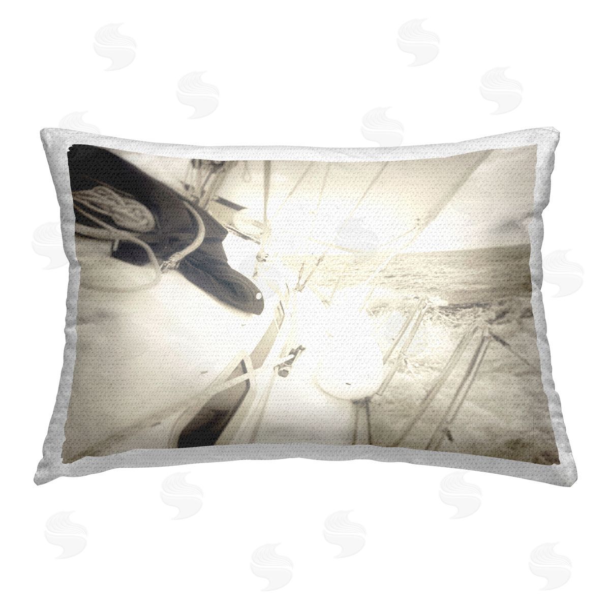 Graffitee Studios Clear Day Sailing Outdoor Quick-Dry Polyester Printed Throw Pillow