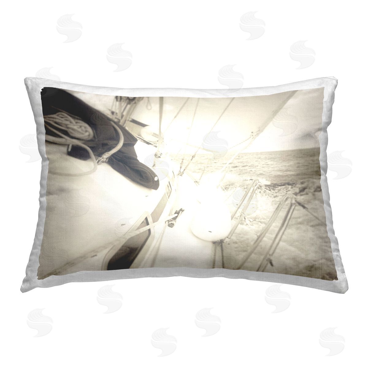 Graffitee Studios Clear Day Sailing Printed Plush Polyester Throw Pillow