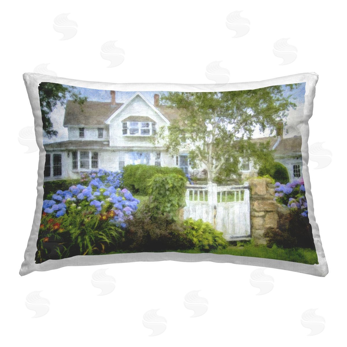 Graffitee Studios Beach Getaway Cottage Printed Plush Polyester Throw Pillow
