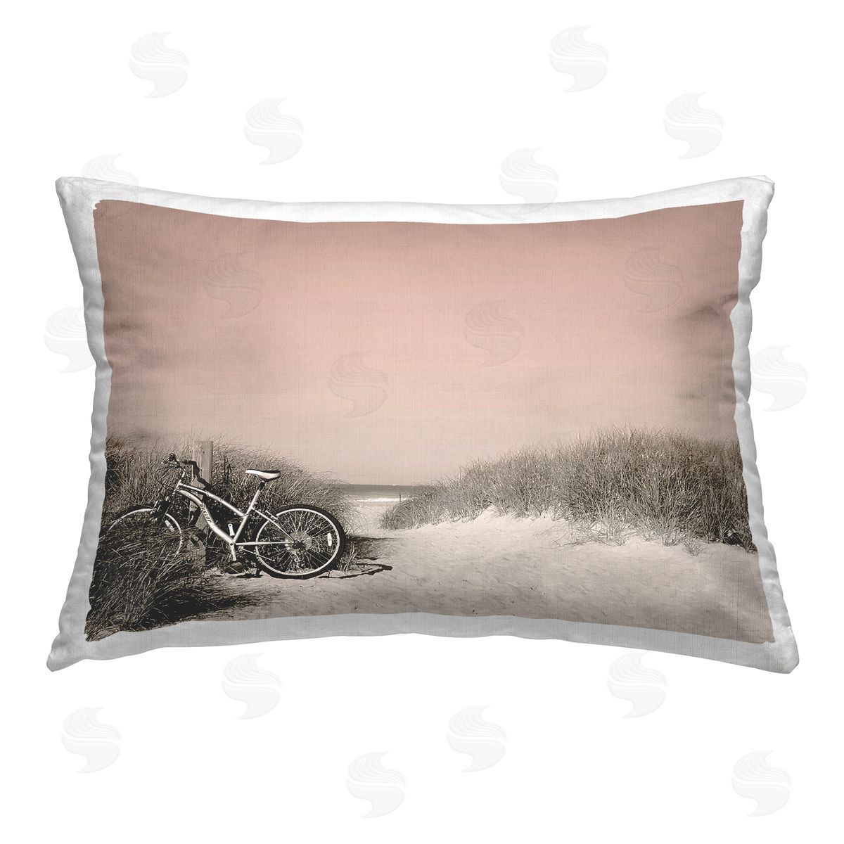 Graffitee Studios Bicycle Ride Paused Printed Plush Polyester Throw Pillow